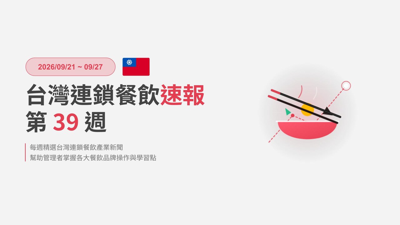 台灣連鎖餐飲速報 2026 第 39 週封面